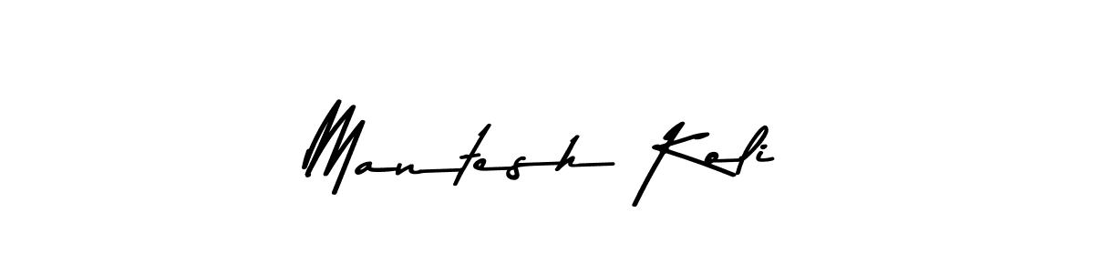 The best way (Asem Kandis PERSONAL USE) to make a short signature is to pick only two or three words in your name. The name Mantesh Koli include a total of six letters. For converting this name. Mantesh Koli signature style 9 images and pictures png