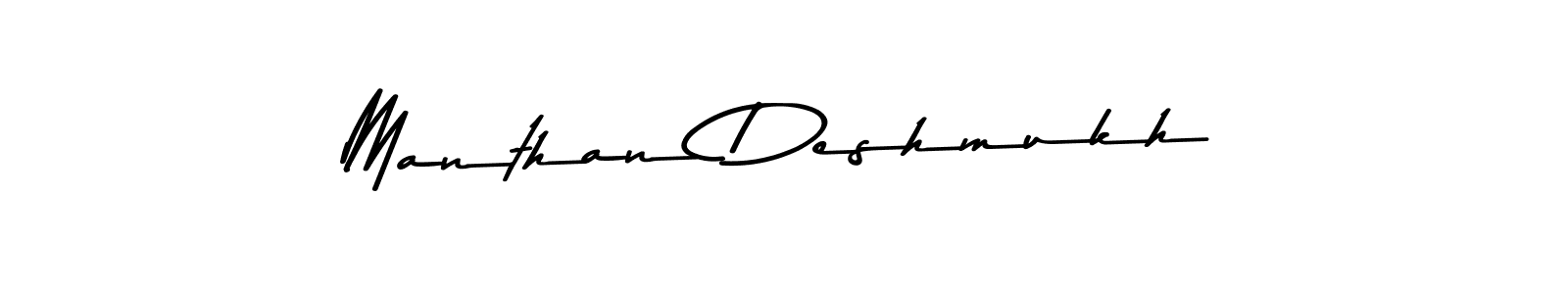 Use a signature maker to create a handwritten signature online. With this signature software, you can design (Asem Kandis PERSONAL USE) your own signature for name Manthan Deshmukh. Manthan Deshmukh signature style 9 images and pictures png