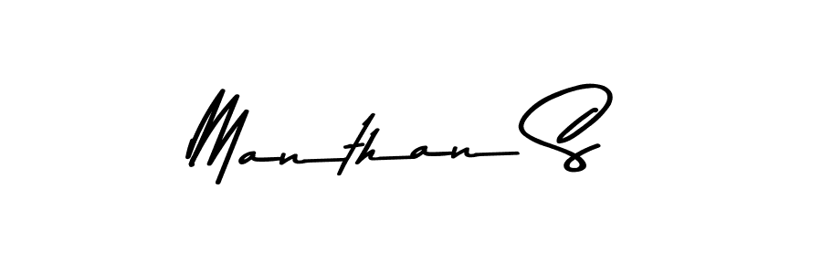 Manthan S stylish signature style. Best Handwritten Sign (Asem Kandis PERSONAL USE) for my name. Handwritten Signature Collection Ideas for my name Manthan S. Manthan S signature style 9 images and pictures png