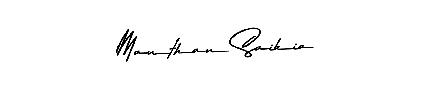 Design your own signature with our free online signature maker. With this signature software, you can create a handwritten (Asem Kandis PERSONAL USE) signature for name Manthan Saikia. Manthan Saikia signature style 9 images and pictures png