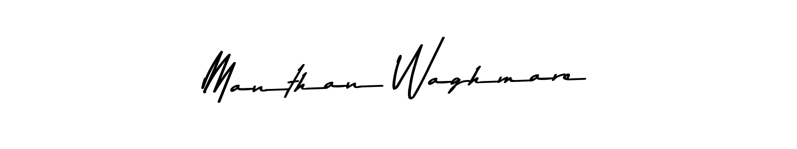 Make a beautiful signature design for name Manthan Waghmare. With this signature (Asem Kandis PERSONAL USE) style, you can create a handwritten signature for free. Manthan Waghmare signature style 9 images and pictures png