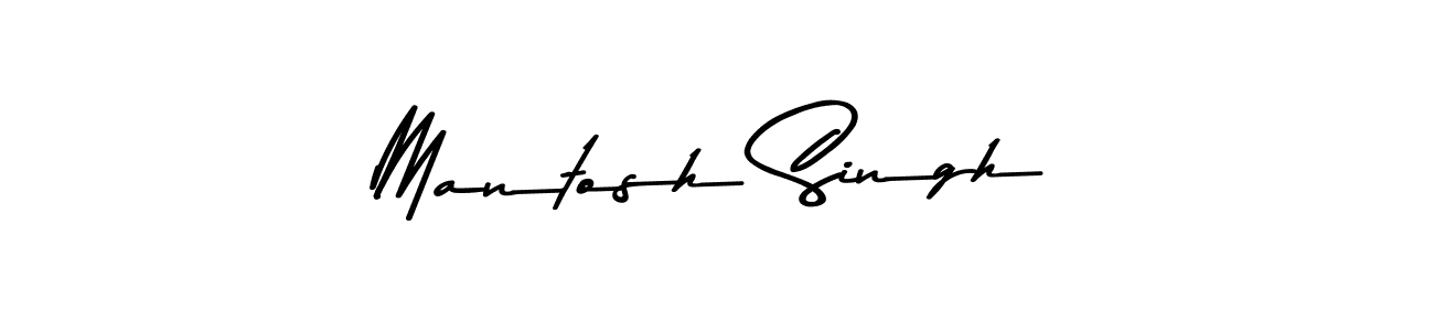Make a beautiful signature design for name Mantosh Singh. With this signature (Asem Kandis PERSONAL USE) style, you can create a handwritten signature for free. Mantosh Singh signature style 9 images and pictures png