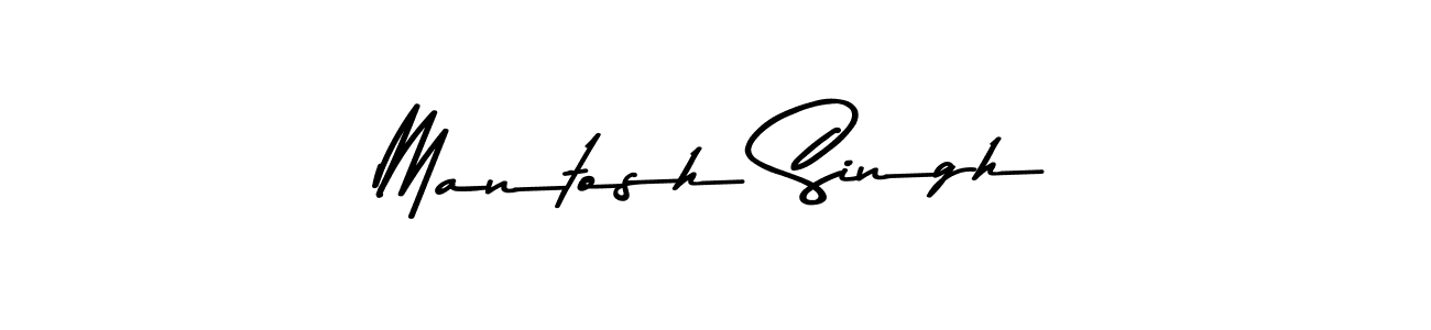 Make a beautiful signature design for name Mantosh Singh. With this signature (Asem Kandis PERSONAL USE) style, you can create a handwritten signature for free. Mantosh Singh signature style 9 images and pictures png