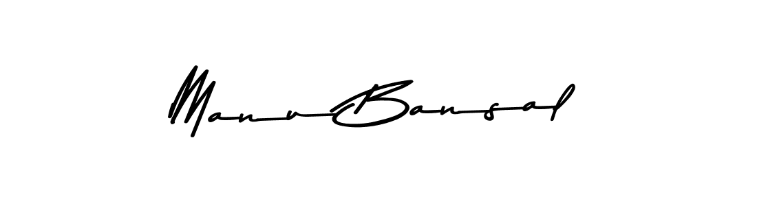 Design your own signature with our free online signature maker. With this signature software, you can create a handwritten (Asem Kandis PERSONAL USE) signature for name Manu Bansal. Manu Bansal signature style 9 images and pictures png