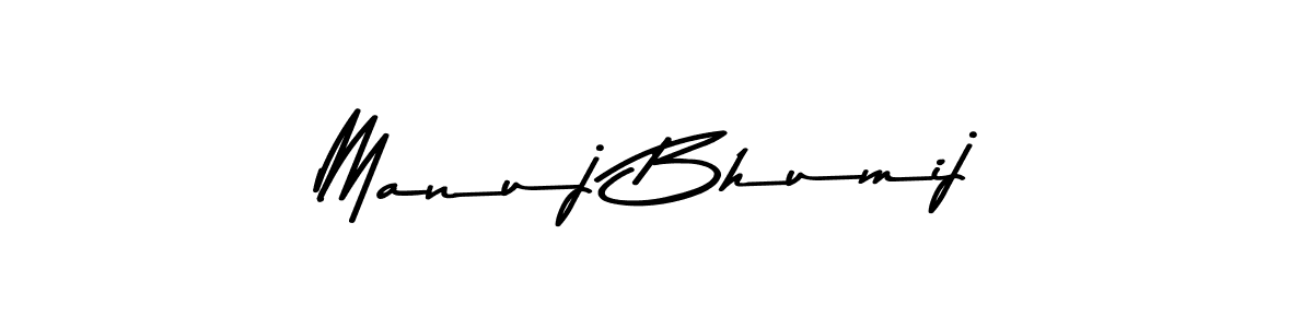 You should practise on your own different ways (Asem Kandis PERSONAL USE) to write your name (Manuj Bhumij) in signature. don't let someone else do it for you. Manuj Bhumij signature style 9 images and pictures png