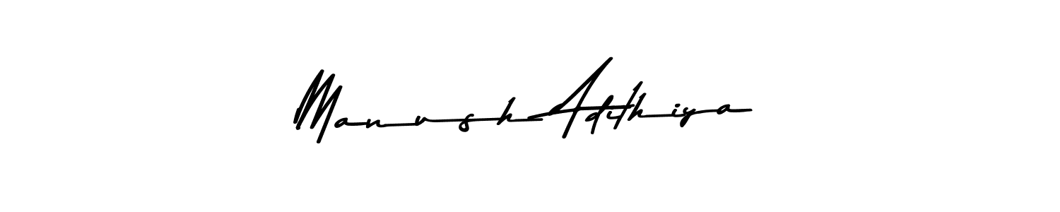 You should practise on your own different ways (Asem Kandis PERSONAL USE) to write your name (Manush Adithiya) in signature. don't let someone else do it for you. Manush Adithiya signature style 9 images and pictures png