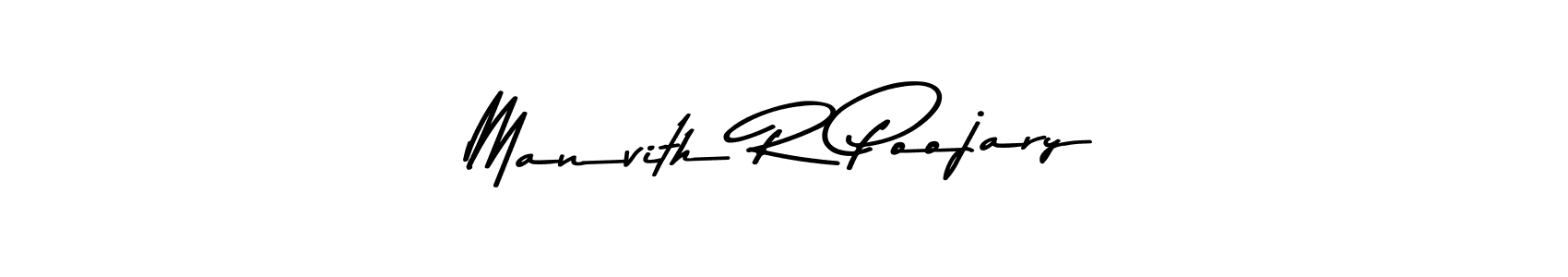 The best way (Asem Kandis PERSONAL USE) to make a short signature is to pick only two or three words in your name. The name Manvith R Poojary include a total of six letters. For converting this name. Manvith R Poojary signature style 9 images and pictures png