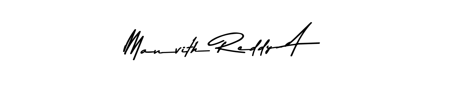 How to make Manvith Reddy A signature? Asem Kandis PERSONAL USE is a professional autograph style. Create handwritten signature for Manvith Reddy A name. Manvith Reddy A signature style 9 images and pictures png