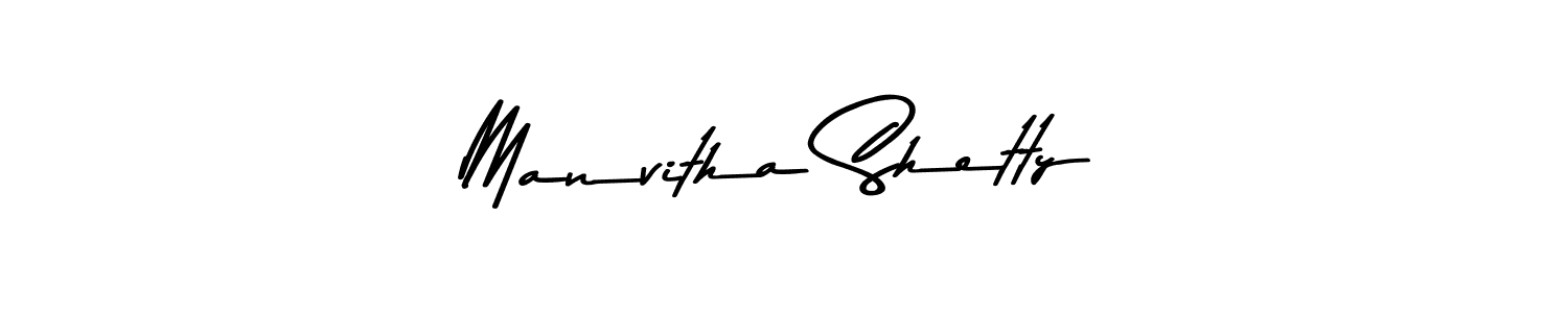 Create a beautiful signature design for name Manvitha Shetty. With this signature (Asem Kandis PERSONAL USE) fonts, you can make a handwritten signature for free. Manvitha Shetty signature style 9 images and pictures png