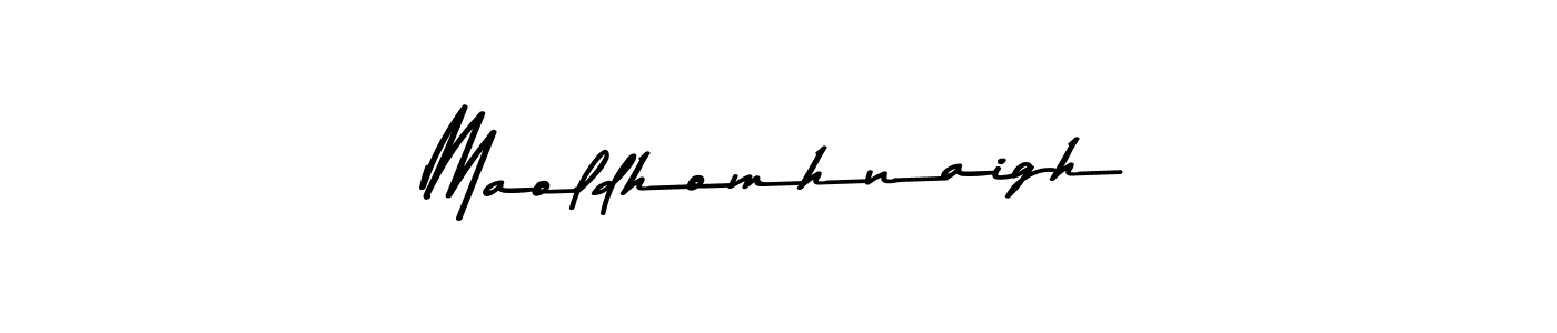 How to make Maoldhomhnaigh name signature. Use Asem Kandis PERSONAL USE style for creating short signs online. This is the latest handwritten sign. Maoldhomhnaigh signature style 9 images and pictures png