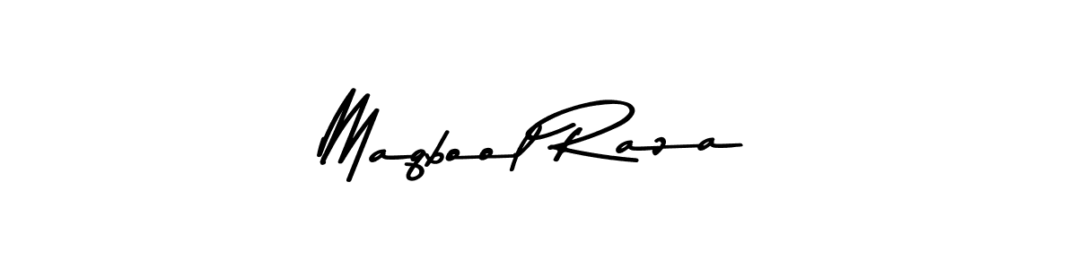 Design your own signature with our free online signature maker. With this signature software, you can create a handwritten (Asem Kandis PERSONAL USE) signature for name Maqbool Raza. Maqbool Raza signature style 9 images and pictures png