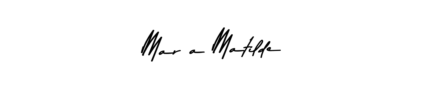 Design your own signature with our free online signature maker. With this signature software, you can create a handwritten (Asem Kandis PERSONAL USE) signature for name María Matilde. María Matilde signature style 9 images and pictures png