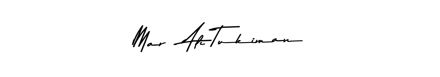 The best way (Asem Kandis PERSONAL USE) to make a short signature is to pick only two or three words in your name. The name Mar . Ali Tukiman include a total of six letters. For converting this name. Mar . Ali Tukiman signature style 9 images and pictures png