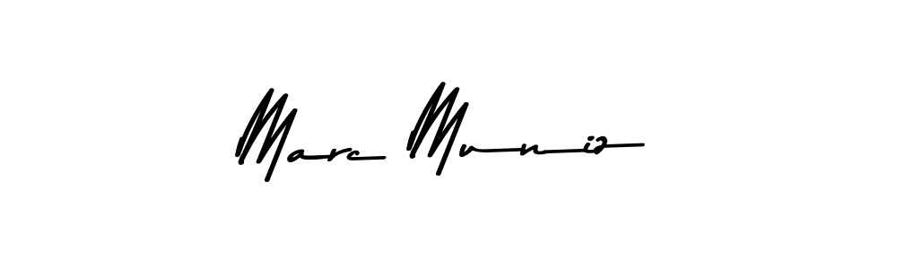 Make a beautiful signature design for name Marc Muniz. With this signature (Asem Kandis PERSONAL USE) style, you can create a handwritten signature for free. Marc Muniz signature style 9 images and pictures png