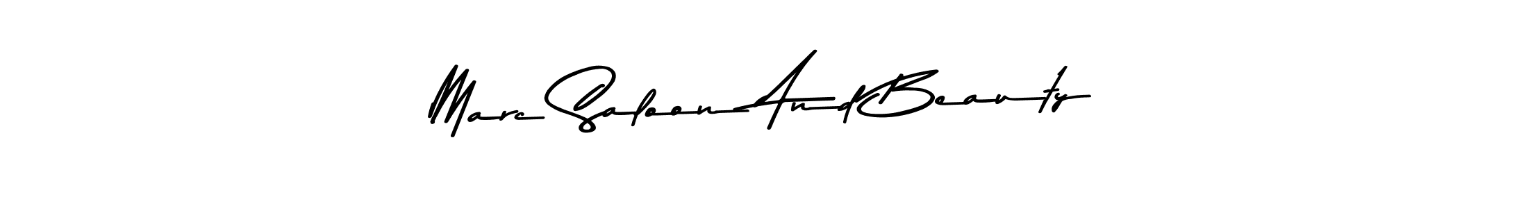 Design your own signature with our free online signature maker. With this signature software, you can create a handwritten (Asem Kandis PERSONAL USE) signature for name Marc Saloon And Beauty. Marc Saloon And Beauty signature style 9 images and pictures png