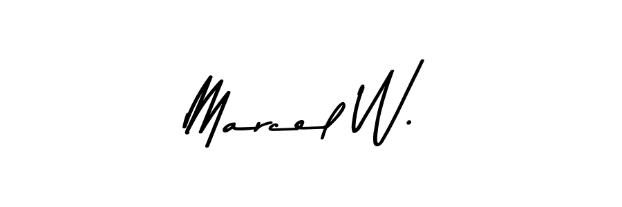 Create a beautiful signature design for name Marcel W.. With this signature (Asem Kandis PERSONAL USE) fonts, you can make a handwritten signature for free. Marcel W. signature style 9 images and pictures png