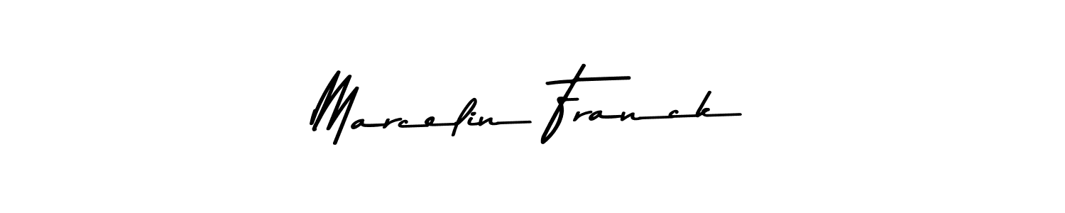 Create a beautiful signature design for name Marcelin Franck. With this signature (Asem Kandis PERSONAL USE) fonts, you can make a handwritten signature for free. Marcelin Franck signature style 9 images and pictures png