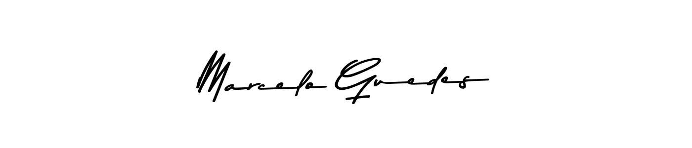 Create a beautiful signature design for name Marcelo Guedes. With this signature (Asem Kandis PERSONAL USE) fonts, you can make a handwritten signature for free. Marcelo Guedes signature style 9 images and pictures png