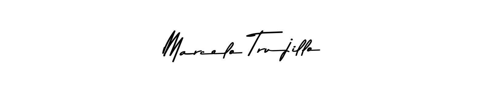 Create a beautiful signature design for name Marcelo Trujillo. With this signature (Asem Kandis PERSONAL USE) fonts, you can make a handwritten signature for free. Marcelo Trujillo signature style 9 images and pictures png
