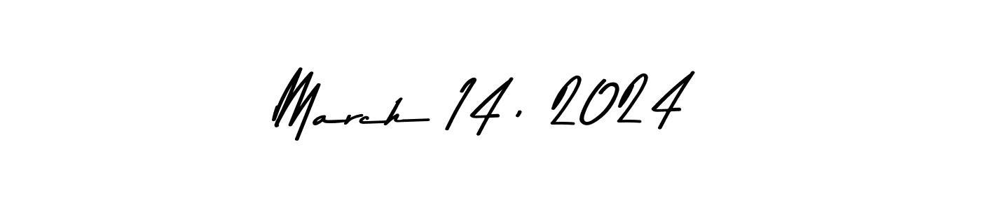 The best way (Asem Kandis PERSONAL USE) to make a short signature is to pick only two or three words in your name. The name March 14, 2024 include a total of six letters. For converting this name. March 14, 2024 signature style 9 images and pictures png