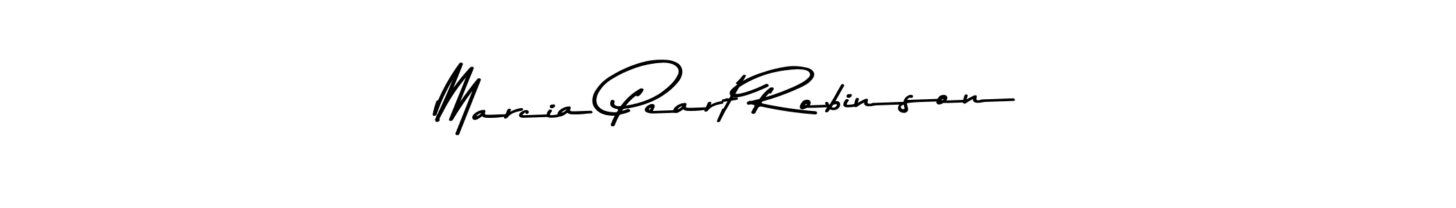 How to make Marcia Peart Robinson name signature. Use Asem Kandis PERSONAL USE style for creating short signs online. This is the latest handwritten sign. Marcia Peart Robinson signature style 9 images and pictures png