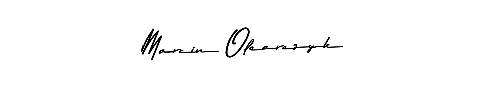 How to make Marcin Olearczyk name signature. Use Asem Kandis PERSONAL USE style for creating short signs online. This is the latest handwritten sign. Marcin Olearczyk signature style 9 images and pictures png