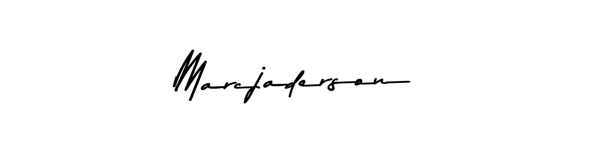 Make a beautiful signature design for name Marcjaderson. With this signature (Asem Kandis PERSONAL USE) style, you can create a handwritten signature for free. Marcjaderson signature style 9 images and pictures png