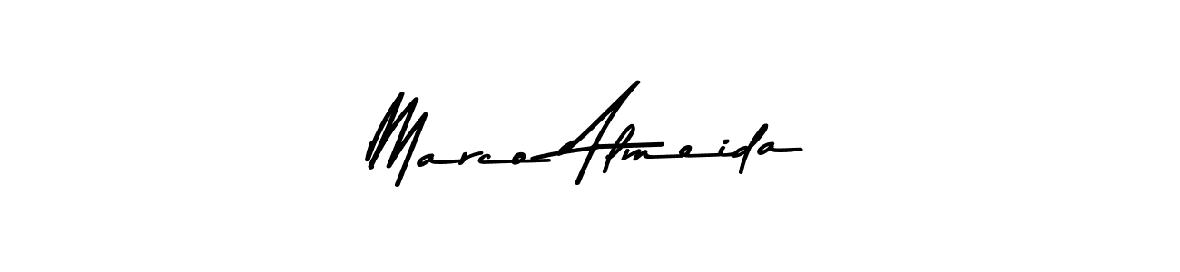 Make a beautiful signature design for name Marco Almeida. With this signature (Asem Kandis PERSONAL USE) style, you can create a handwritten signature for free. Marco Almeida signature style 9 images and pictures png