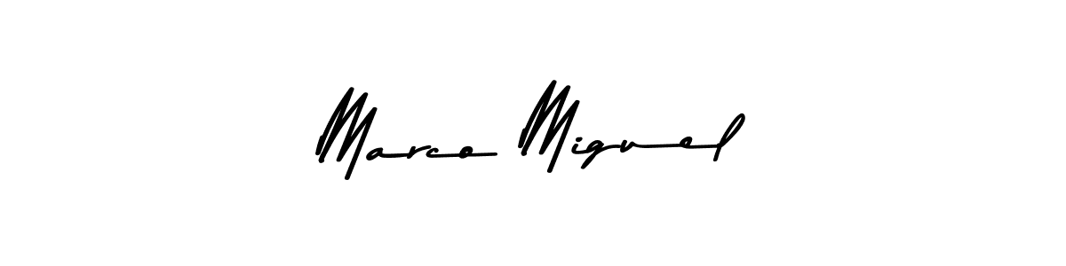 Marco Miguel stylish signature style. Best Handwritten Sign (Asem Kandis PERSONAL USE) for my name. Handwritten Signature Collection Ideas for my name Marco Miguel. Marco Miguel signature style 9 images and pictures png