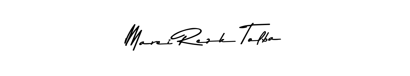 Here are the top 10 professional signature styles for the name Marei Rezk Tolba. These are the best autograph styles you can use for your name. Marei Rezk Tolba signature style 9 images and pictures png