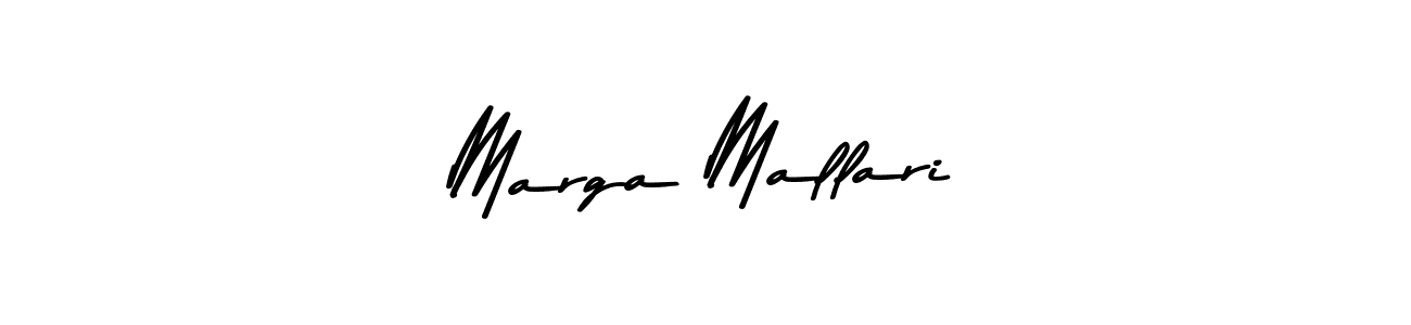 How to make Marga Mallari name signature. Use Asem Kandis PERSONAL USE style for creating short signs online. This is the latest handwritten sign. Marga Mallari signature style 9 images and pictures png