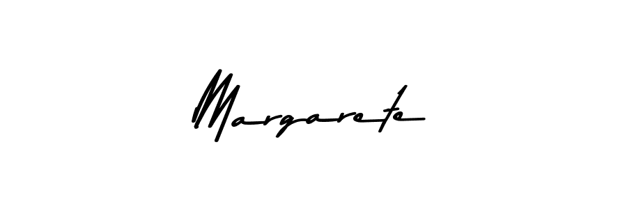 How to make Margarete name signature. Use Asem Kandis PERSONAL USE style for creating short signs online. This is the latest handwritten sign. Margarete signature style 9 images and pictures png
