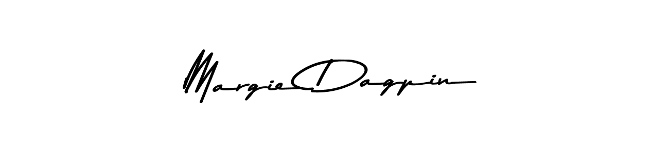 How to make Margie Dagpin name signature. Use Asem Kandis PERSONAL USE style for creating short signs online. This is the latest handwritten sign. Margie Dagpin signature style 9 images and pictures png