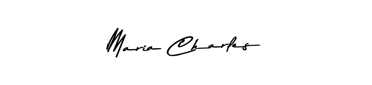 Use a signature maker to create a handwritten signature online. With this signature software, you can design (Asem Kandis PERSONAL USE) your own signature for name Maria Charles. Maria Charles signature style 9 images and pictures png