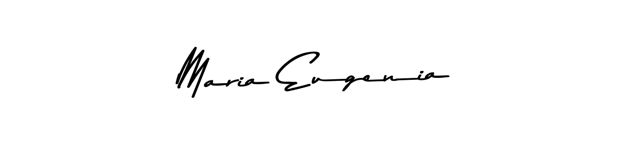 Create a beautiful signature design for name Maria Eugenia. With this signature (Asem Kandis PERSONAL USE) fonts, you can make a handwritten signature for free. Maria Eugenia signature style 9 images and pictures png