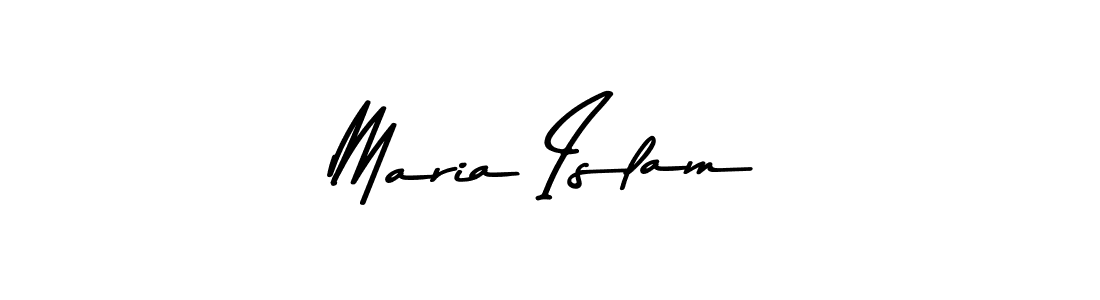 Make a beautiful signature design for name Maria Islam. With this signature (Asem Kandis PERSONAL USE) style, you can create a handwritten signature for free. Maria Islam signature style 9 images and pictures png