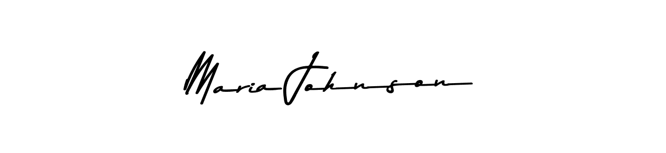 Make a beautiful signature design for name Maria Johnson. With this signature (Asem Kandis PERSONAL USE) style, you can create a handwritten signature for free. Maria Johnson signature style 9 images and pictures png