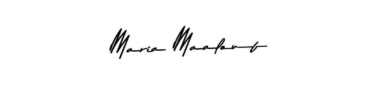 Maria Maalouf stylish signature style. Best Handwritten Sign (Asem Kandis PERSONAL USE) for my name. Handwritten Signature Collection Ideas for my name Maria Maalouf. Maria Maalouf signature style 9 images and pictures png