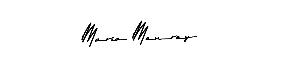 How to make Maria Monroy name signature. Use Asem Kandis PERSONAL USE style for creating short signs online. This is the latest handwritten sign. Maria Monroy signature style 9 images and pictures png
