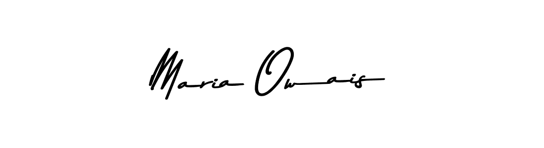 How to make Maria Owais name signature. Use Asem Kandis PERSONAL USE style for creating short signs online. This is the latest handwritten sign. Maria Owais signature style 9 images and pictures png