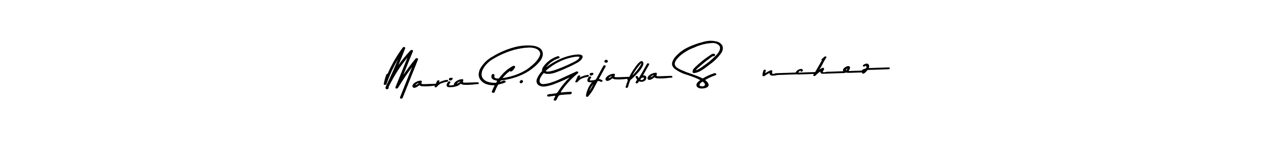 Design your own signature with our free online signature maker. With this signature software, you can create a handwritten (Asem Kandis PERSONAL USE) signature for name Maria P. Grijalba SÁnchez. Maria P. Grijalba SÁnchez signature style 9 images and pictures png