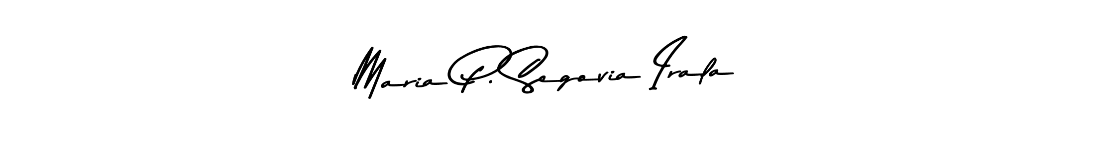 Use a signature maker to create a handwritten signature online. With this signature software, you can design (Asem Kandis PERSONAL USE) your own signature for name Maria P. Segovia Irala. Maria P. Segovia Irala signature style 9 images and pictures png