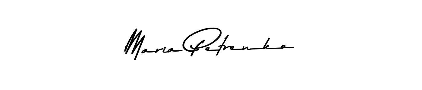 How to make Maria Petrenko name signature. Use Asem Kandis PERSONAL USE style for creating short signs online. This is the latest handwritten sign. Maria Petrenko signature style 9 images and pictures png