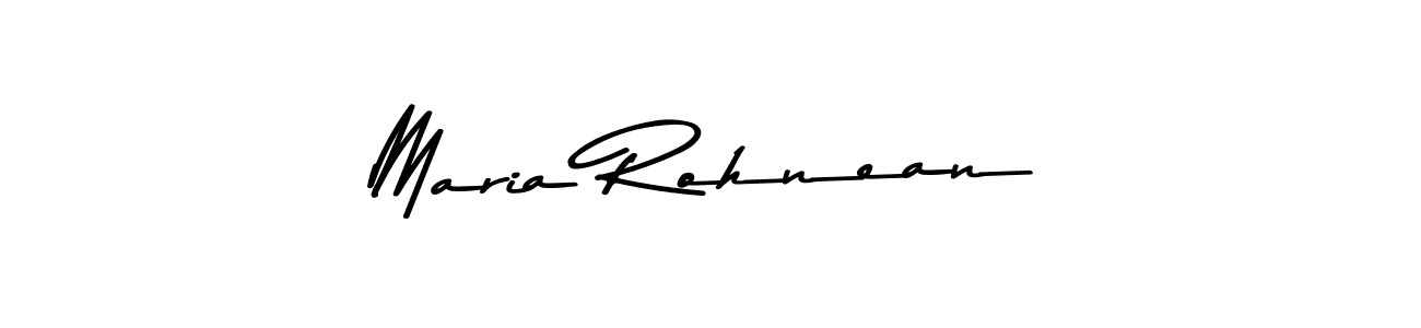 How to make Maria Rohnean name signature. Use Asem Kandis PERSONAL USE style for creating short signs online. This is the latest handwritten sign. Maria Rohnean signature style 9 images and pictures png