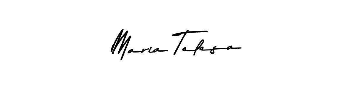Create a beautiful signature design for name Maria Telesa. With this signature (Asem Kandis PERSONAL USE) fonts, you can make a handwritten signature for free. Maria Telesa signature style 9 images and pictures png