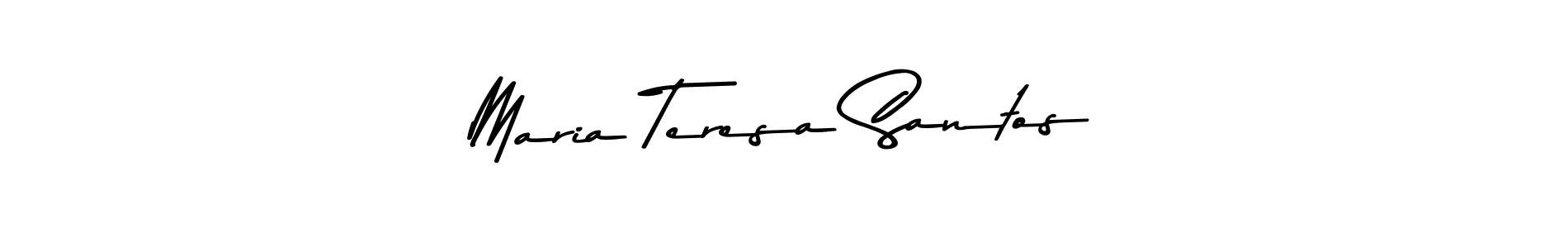 How to make Maria Teresa Santos name signature. Use Asem Kandis PERSONAL USE style for creating short signs online. This is the latest handwritten sign. Maria Teresa Santos signature style 9 images and pictures png