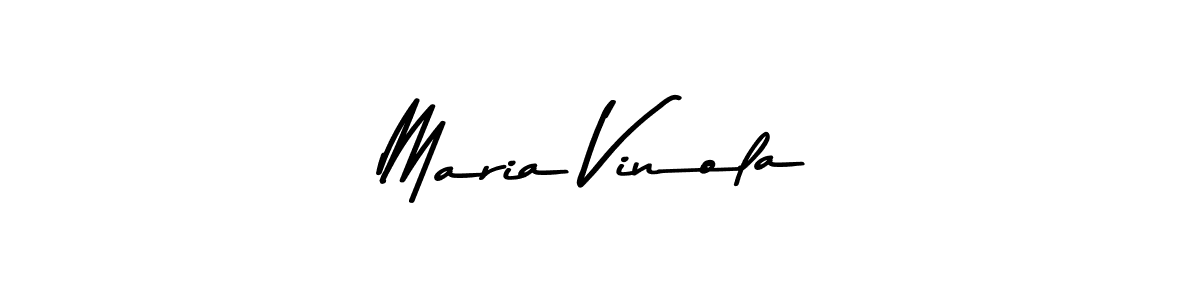 How to make Maria Vinola name signature. Use Asem Kandis PERSONAL USE style for creating short signs online. This is the latest handwritten sign. Maria Vinola signature style 9 images and pictures png