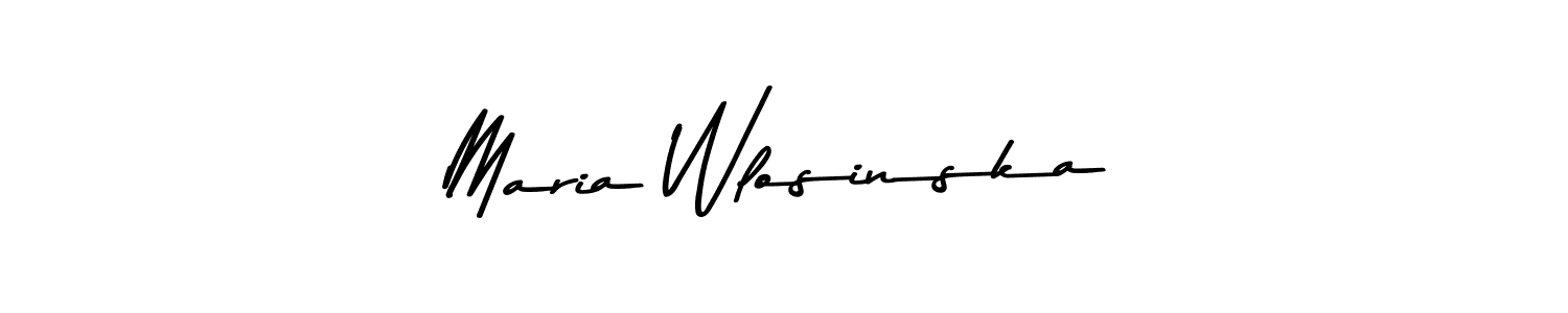 Asem Kandis PERSONAL USE is a professional signature style that is perfect for those who want to add a touch of class to their signature. It is also a great choice for those who want to make their signature more unique. Get Maria Wlosinska name to fancy signature for free. Maria Wlosinska signature style 9 images and pictures png