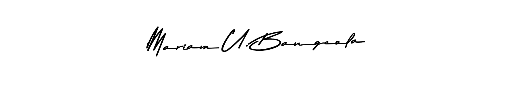 Similarly Asem Kandis PERSONAL USE is the best handwritten signature design. Signature creator online .You can use it as an online autograph creator for name Mariam U. Bangcola. Mariam U. Bangcola signature style 9 images and pictures png