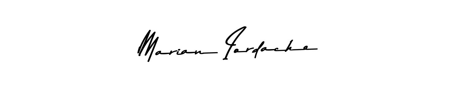 How to make Marian Iordache name signature. Use Asem Kandis PERSONAL USE style for creating short signs online. This is the latest handwritten sign. Marian Iordache signature style 9 images and pictures png